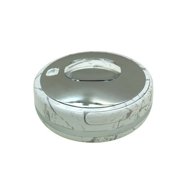 2Ltr Round White Silver 662WS-S