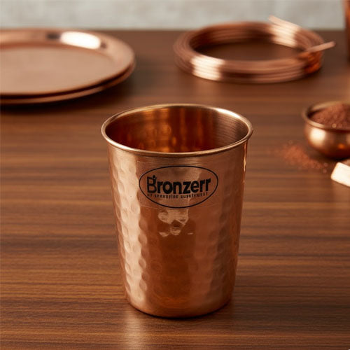 400ml Hand-Hammered Pure Copper Tumbler / Stemless Wine Glass | Moscow Mule Mug