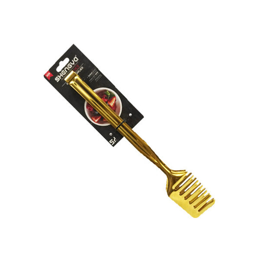 Stainless Steel Gold Finish Spaghetti Server