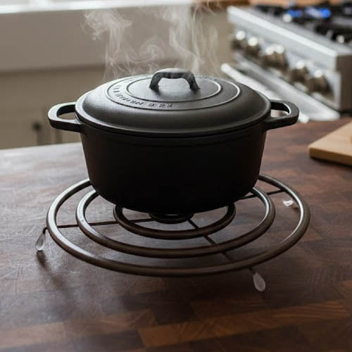 Designer Spiral Metal Trivet (Jalebi Style) | Heat-Resistant Countertop Pot Mat Pad
