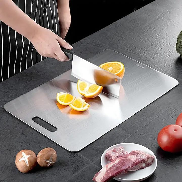Food Grade Stainless Steel Cutting Board with Cleaver