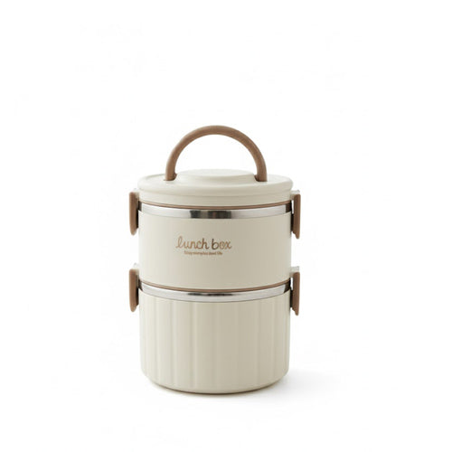 Insulated Stackable Lunch Box | Stainless Steel Thermal Bento Box with Handle
