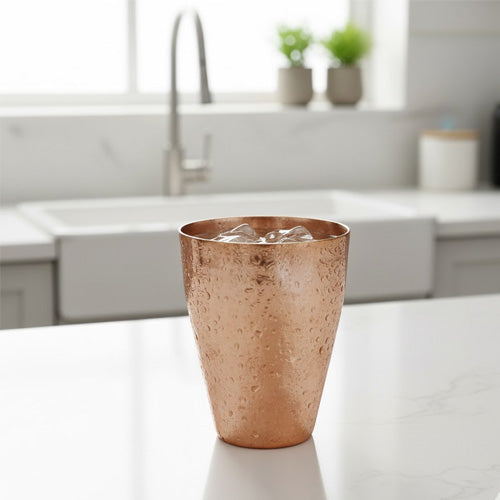 Pure Copper Water Glass / Tumbler (Ayurvedic Style)
