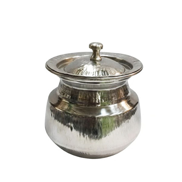 Hammered Stainless Steel Daig/Handi Serving Pot