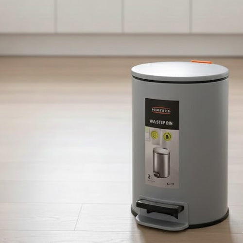 Homeatic 3 Liter Soft-Close Pedal Dustbin - Silent, Stylish, and Hygienic
