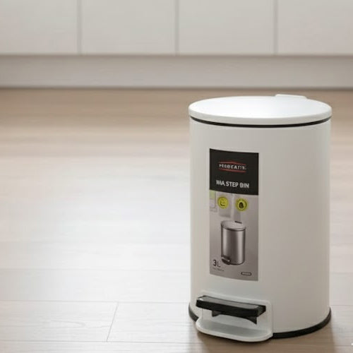Homeatic 3 Liter Soft-Close Pedal Dustbin - Silent, Stylish, and Hygienic