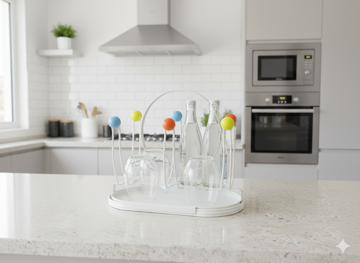 Modern Countertop Bottle and Glass Stand Drying Rack