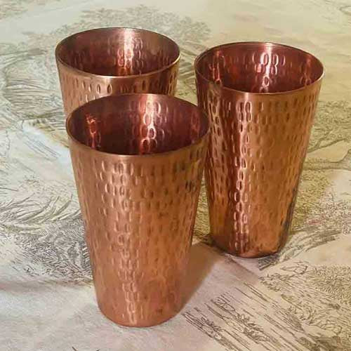 Iced Refreshment in a Copper Glass