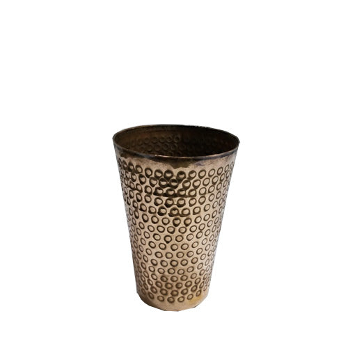 Hand-Hammered Pure Copper Tumbler / Drinking Glass