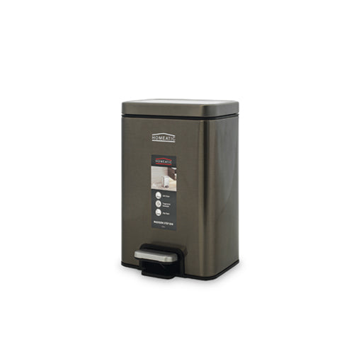Homeatic 6 Liter Stainless Steel Soft-Close Pedal Dustbin - The Quiet Solution