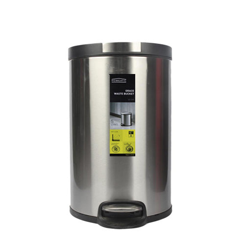 Homeatic Stainless Steel Soft-Close Pedal Dustbin - Multiple Capacity Options