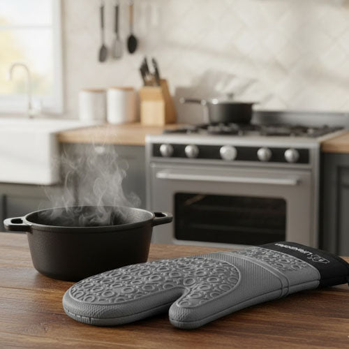 Shengya Silicone Oven Mitt - Extreme Heat Resistant Kitchen Gloves with Textured Grip