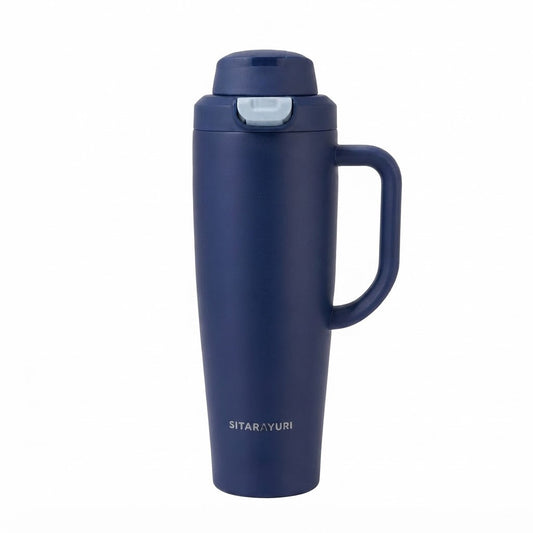 Sitarayuri 1.2L Insulated Travel Tumbler with Handle – Dark Blue
