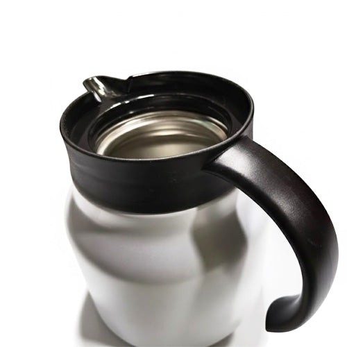 Modern Insulated Vacuum Thermos Flask | Large Capacity White Hot & Cold Beverage Dispenser