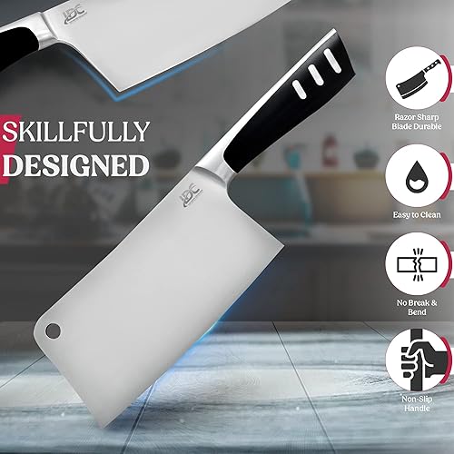 Professional Heavy-Duty Stainless Steel Meat Cleaver / Chopper Knife